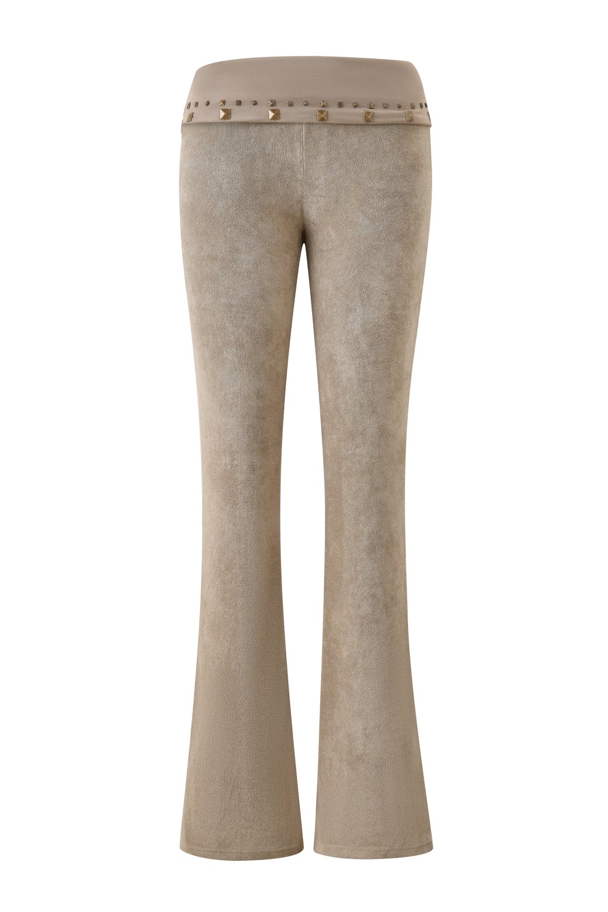 BLARE PANTALONI IN SPUGNA CON BORCHIE - PIETRA