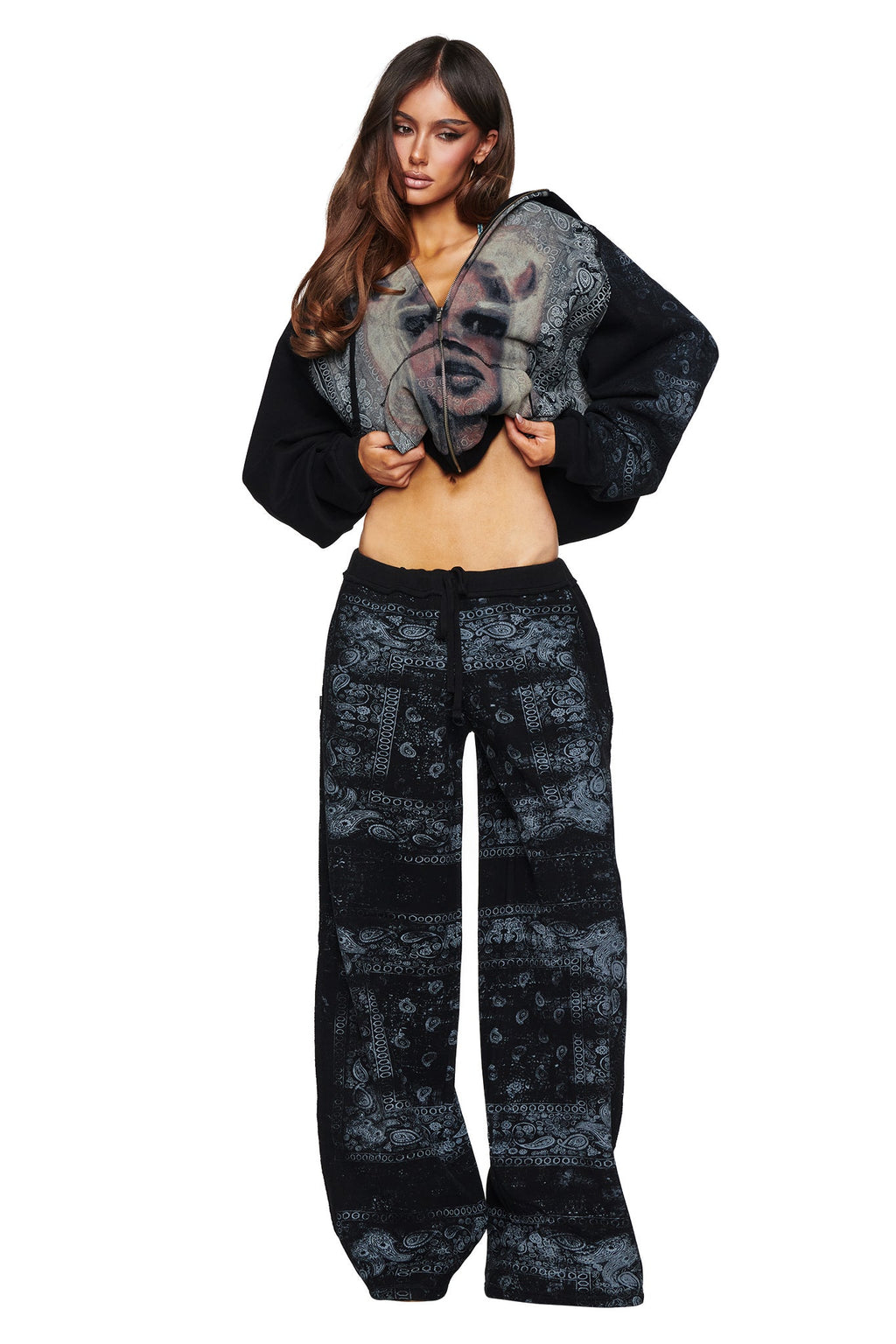 T-REX TRACKPANT - SCHWARZES BANDANA