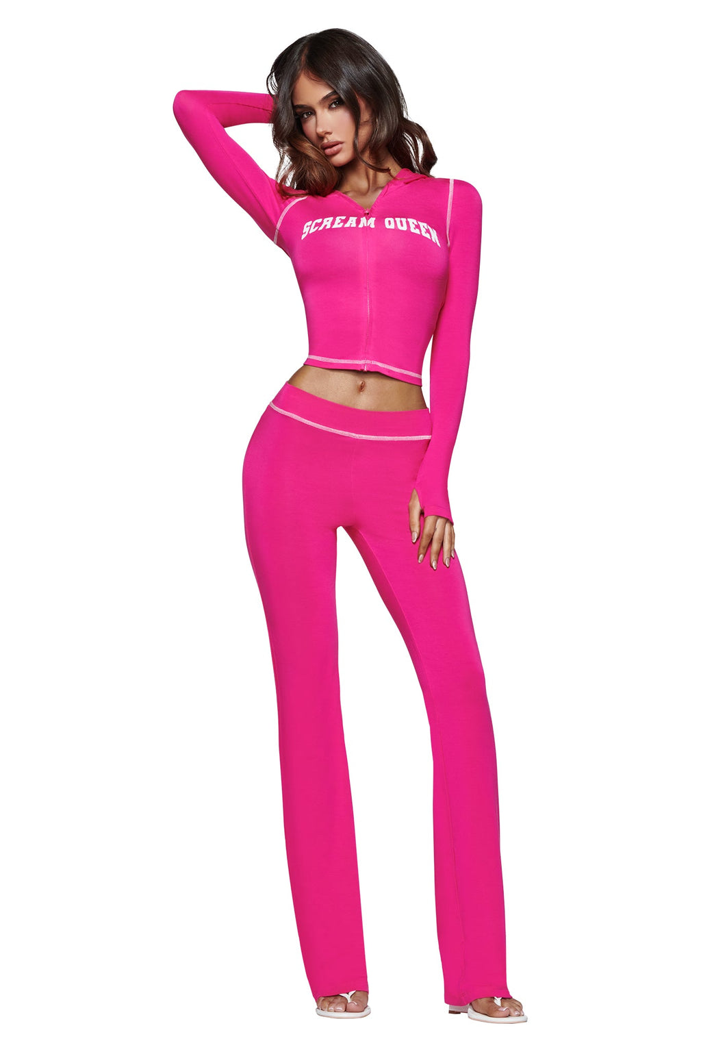 BLARE HOODIE - HOT PINK SCREAM QUEEN