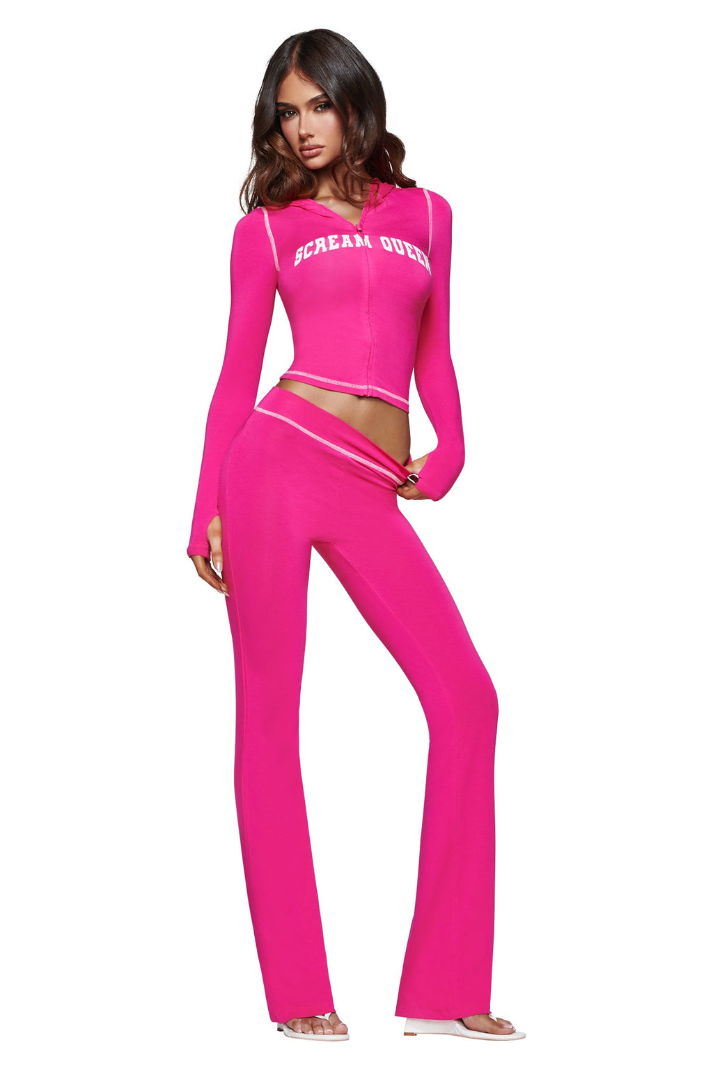BLARE HOODIE - HOT PINK SCREAM QUEEN