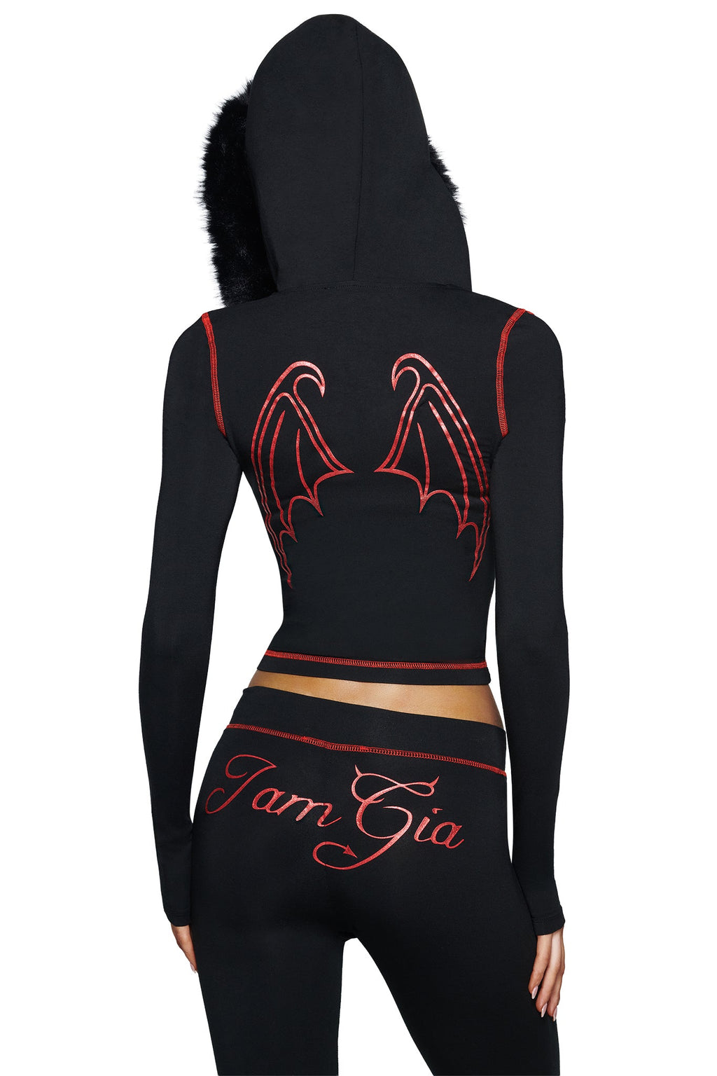 BLARE TRACKPANT - JET BLACK: DEVIL