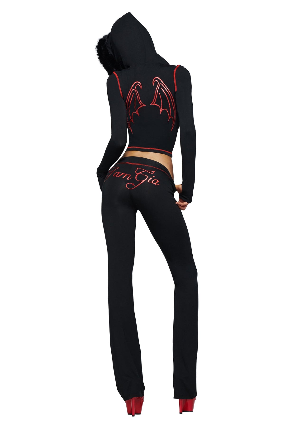 BLARE TRACKPANT - JET BLACK: DEVIL