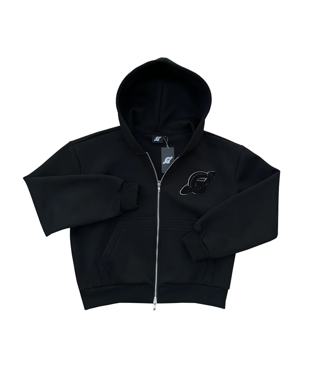 Sweat à capuche zippé Gopo noir