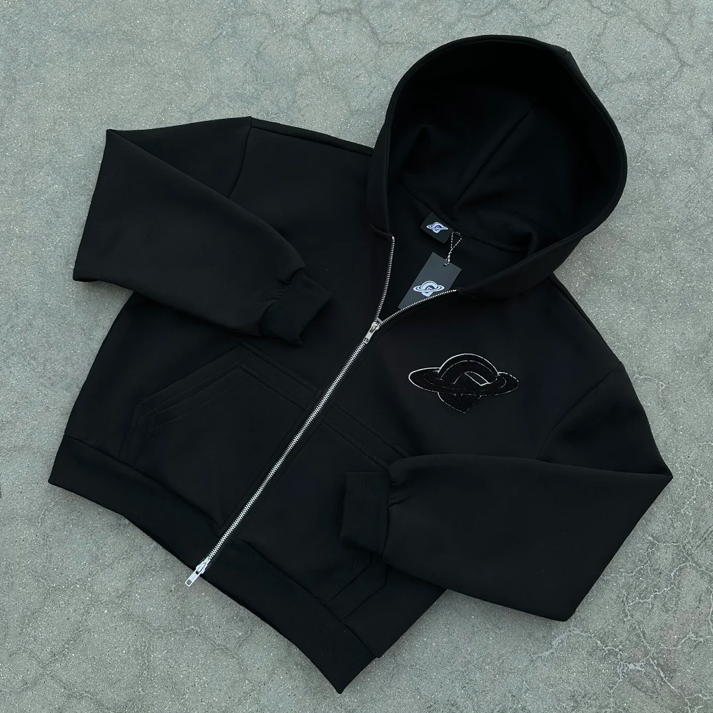 Sweat à capuche zippé Gopo noir