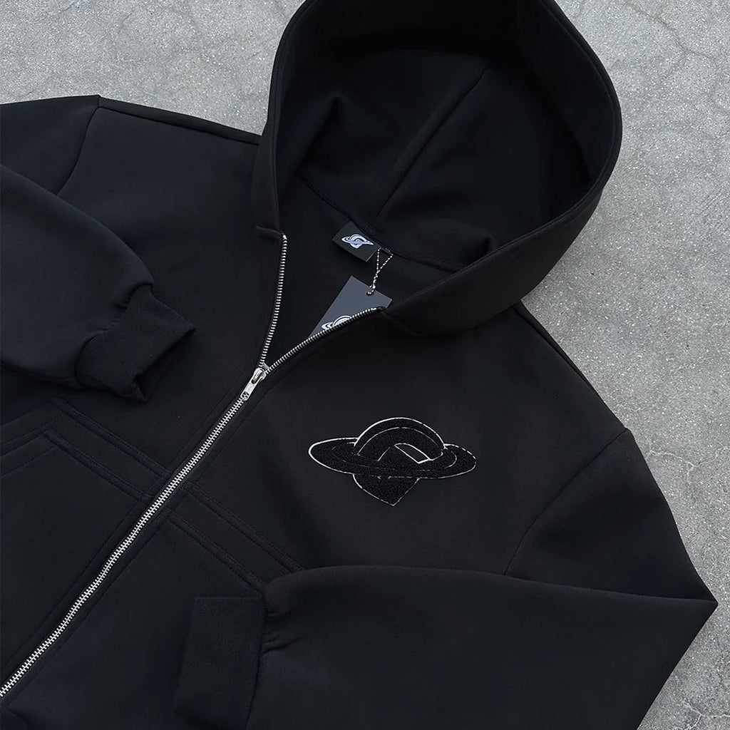 Sweat à capuche zippé Gopo noir