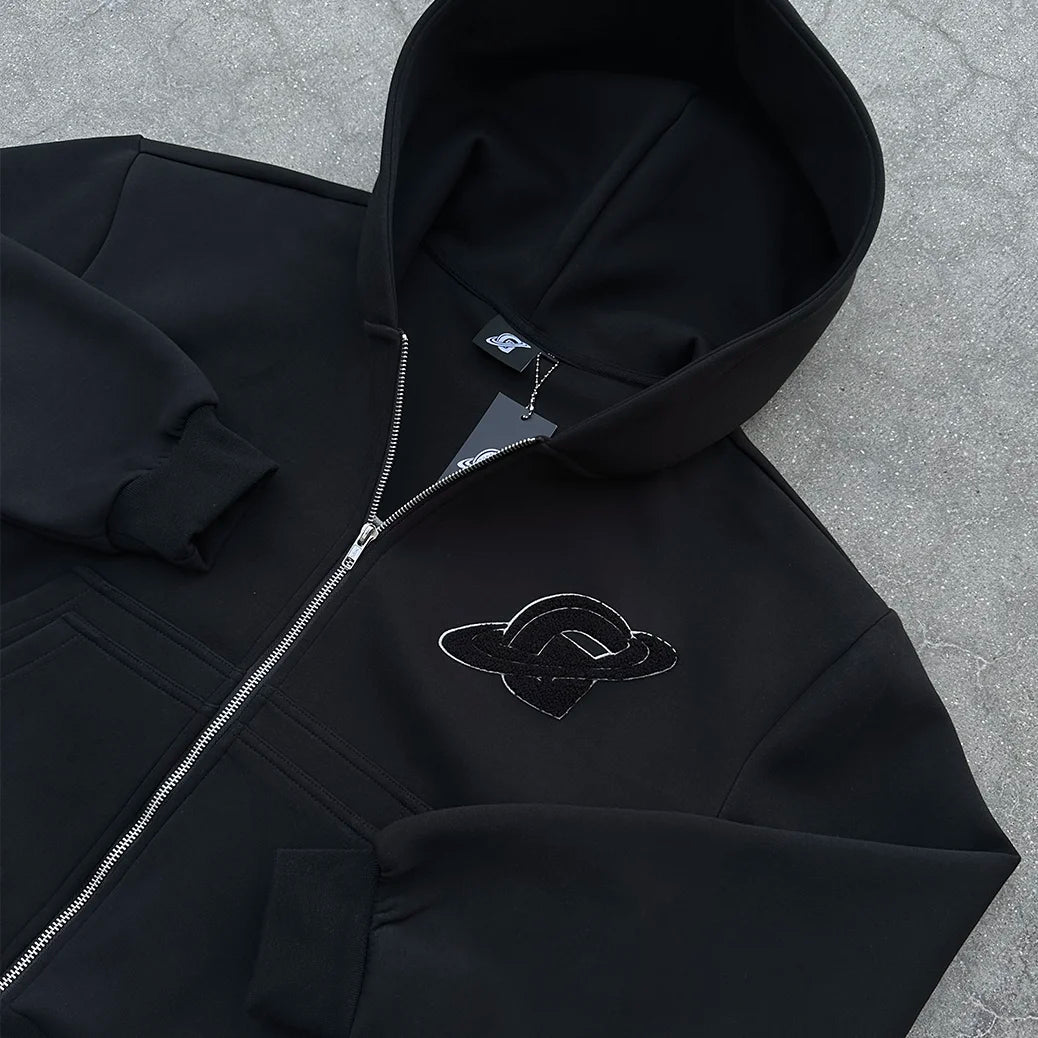 Sweat à capuche zippé Gopo noir