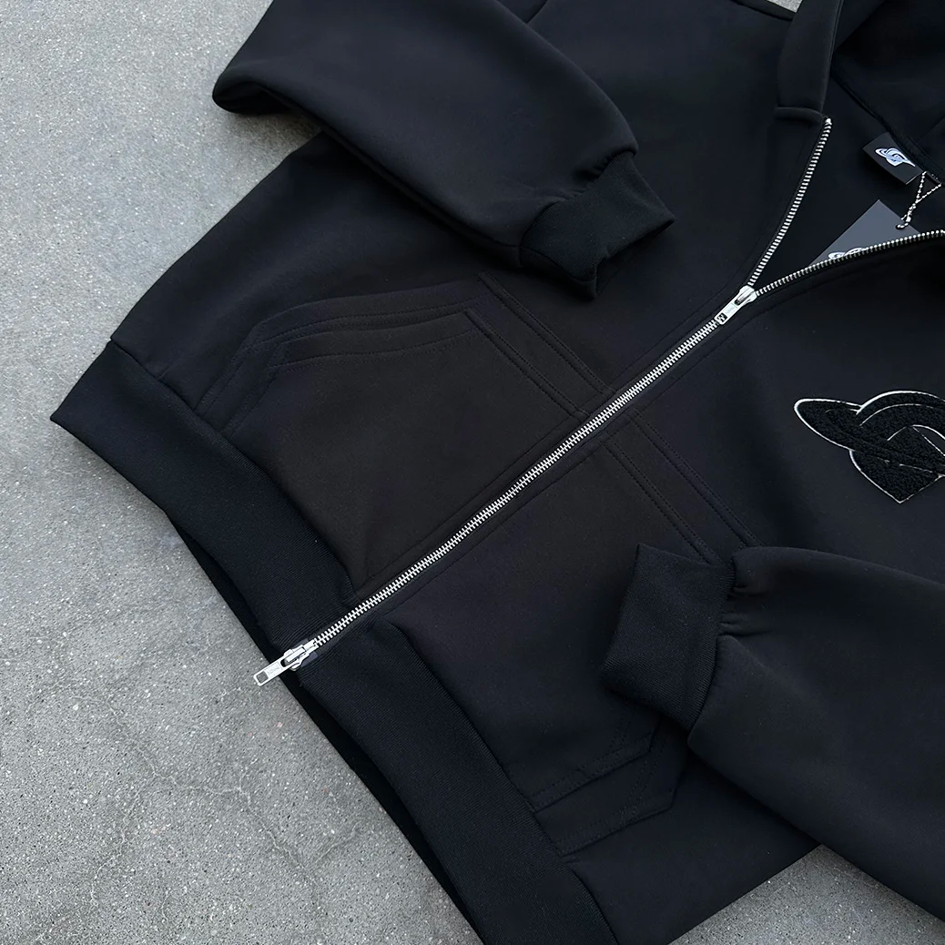 Sweat à capuche zippé Gopo noir