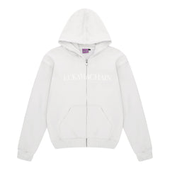 Essential Zip Up Hoodie Light Gray