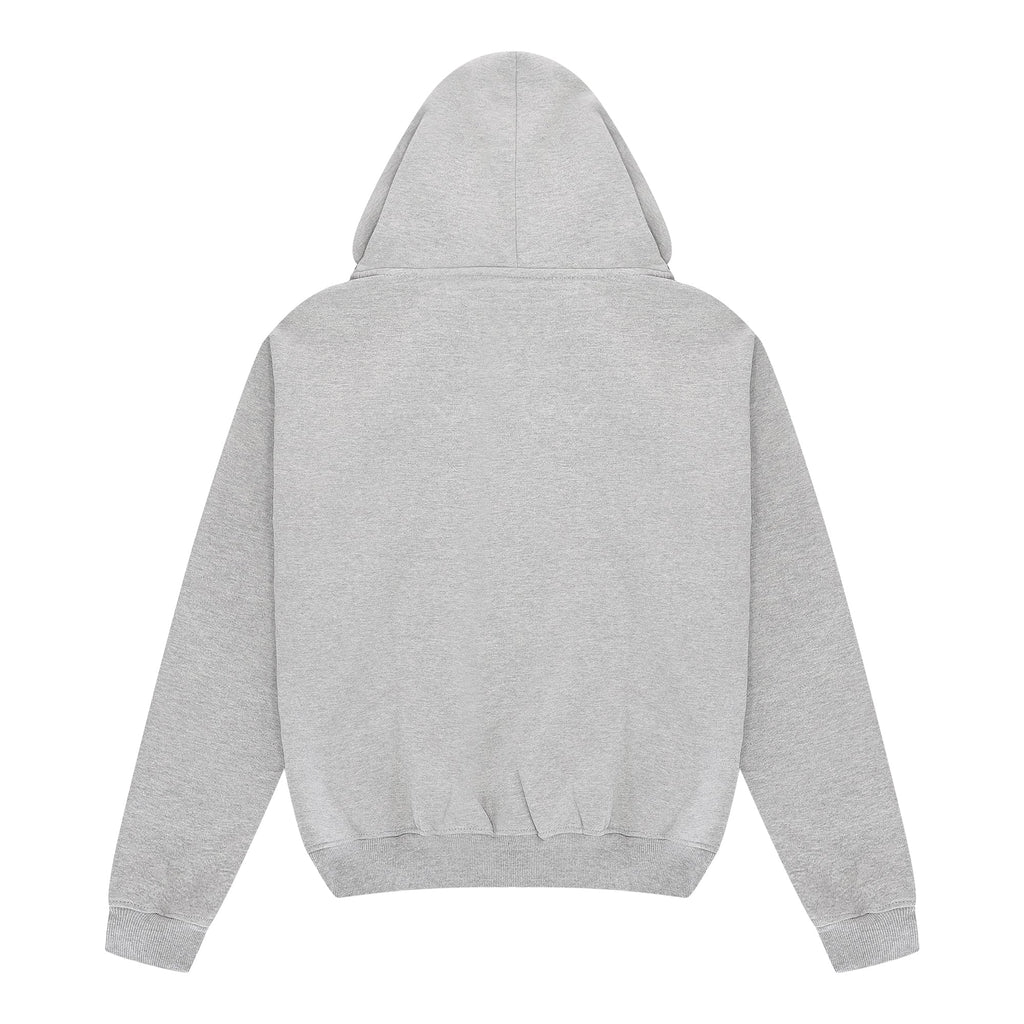 Podstawowa bluza z kapturem zapinana na zamek Heather Gray
