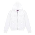 Essential Zip-Up-Kapuzenpullover Weiß