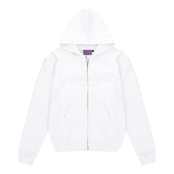 Essential Zip Up Hoodie White