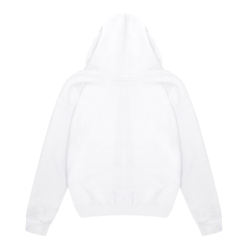 Essential hoodie met rits Wit