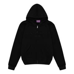 Essential Zip Up Hoodie Black