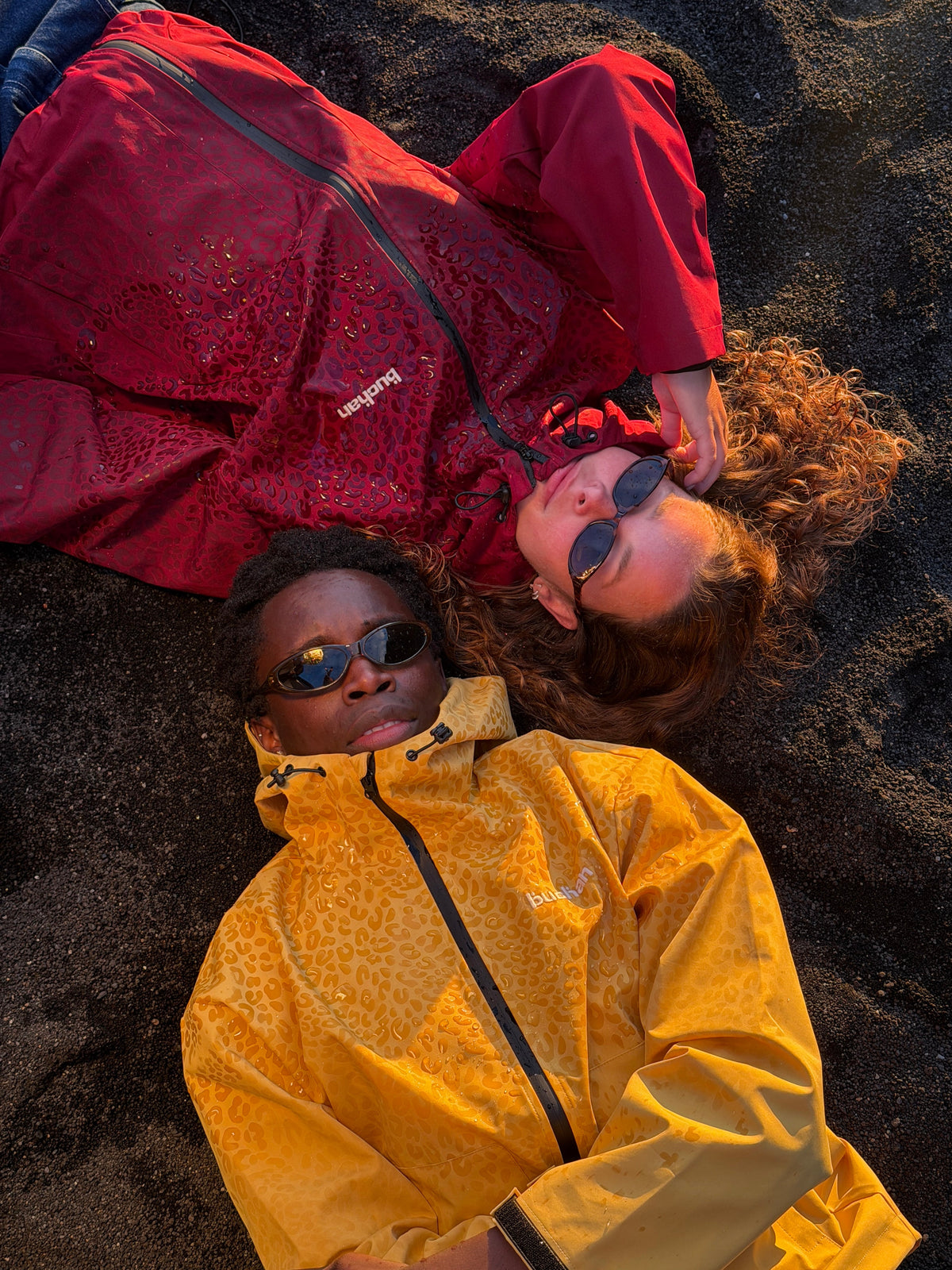 Water Reactive Cheetah Rain Jacket - Burgundy