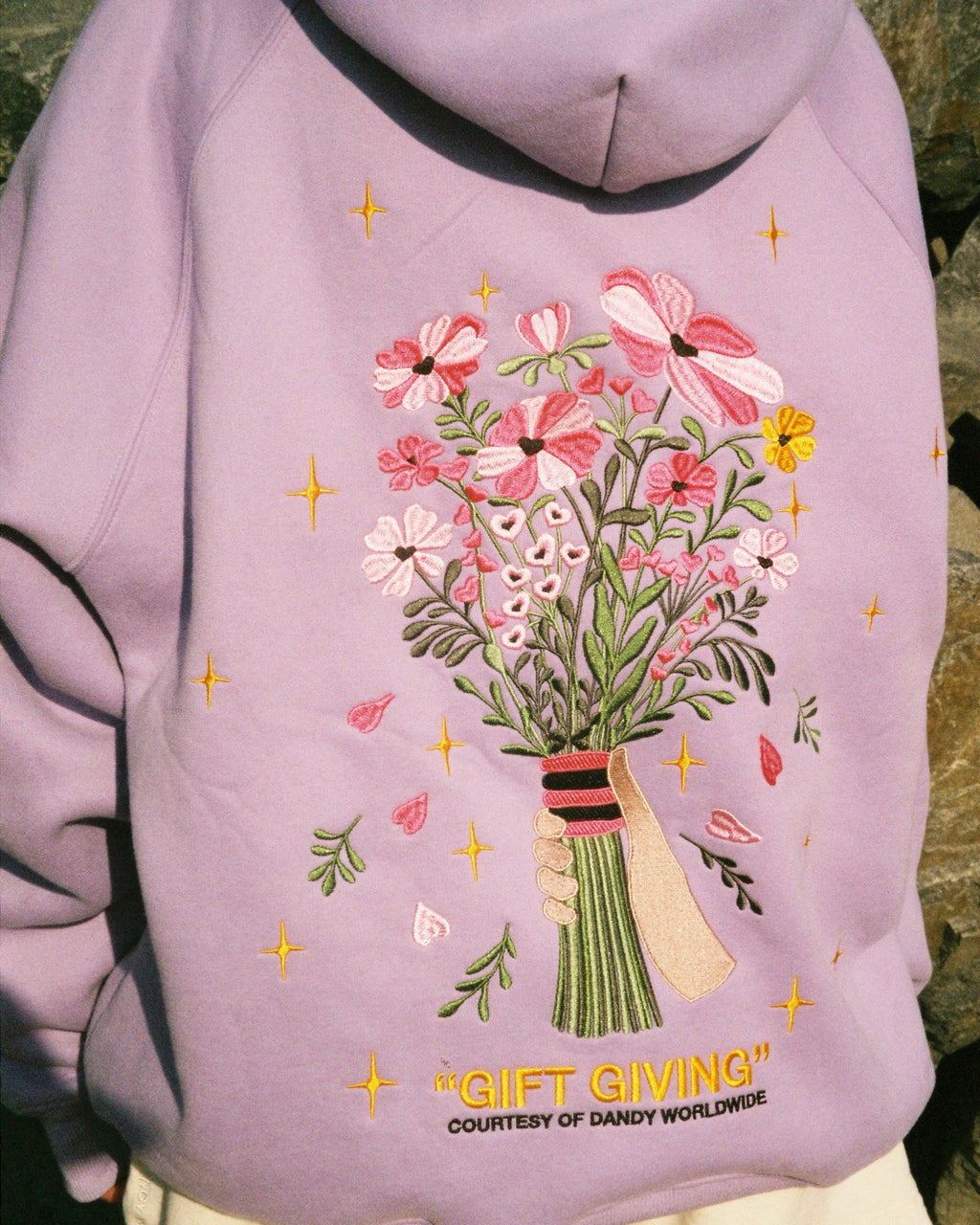 Sweat à capuche oversize « Gift Giving » Lux, couleur lavande
