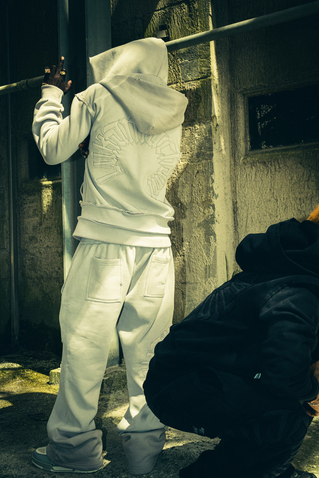 Jogger zippé effet usé 2.0 - Gris clair