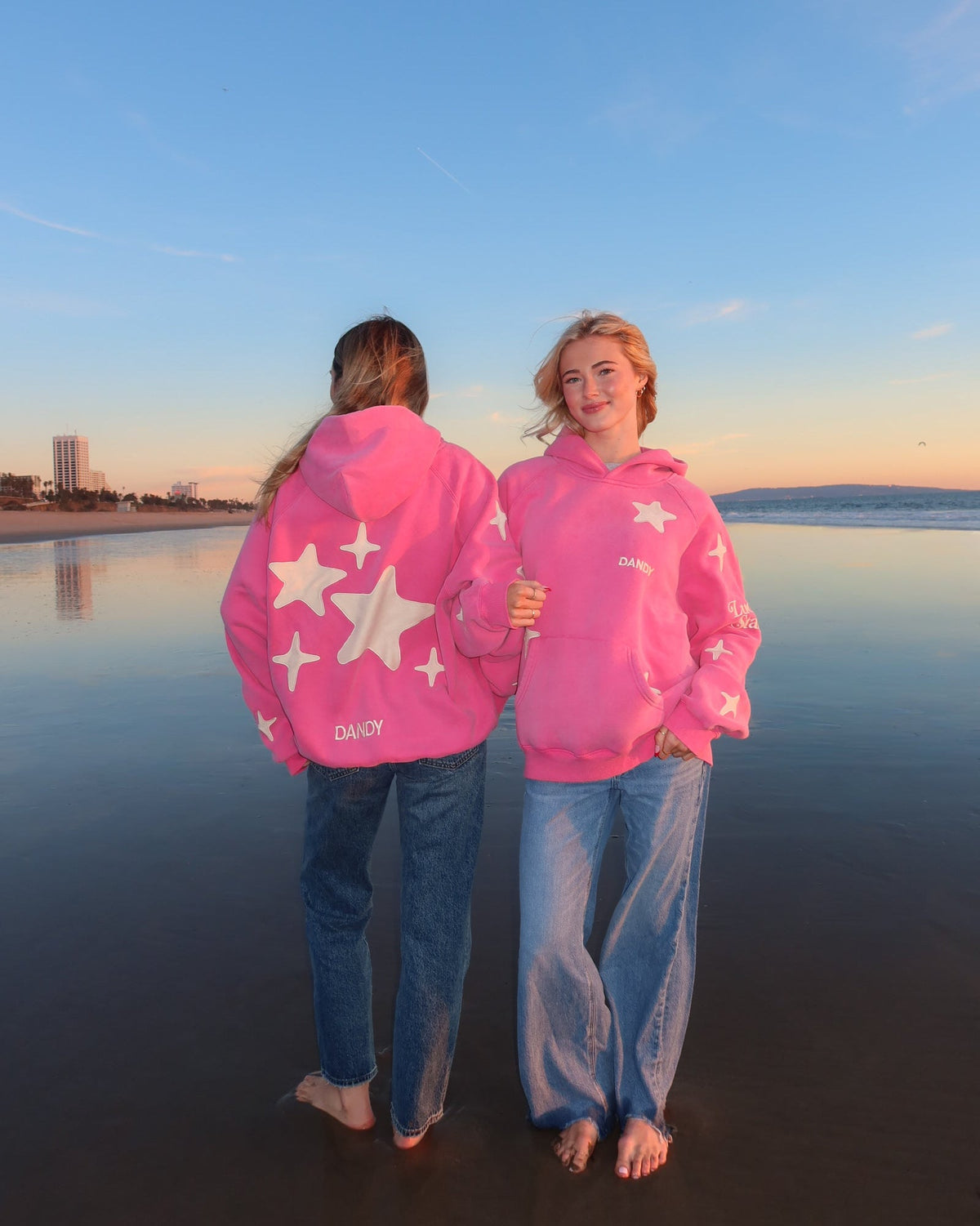 "Lucky Stars" Oversized Lux Hoodie in Vintage Washed Pink