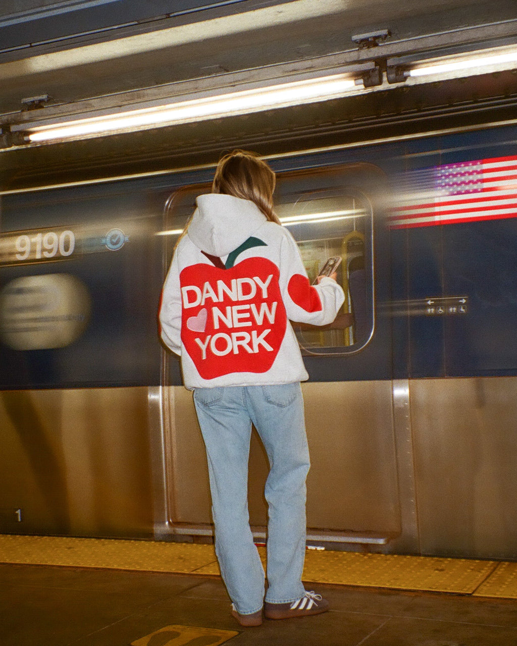"Big Apple" Oversized Lux Hoodie in Heather Gray