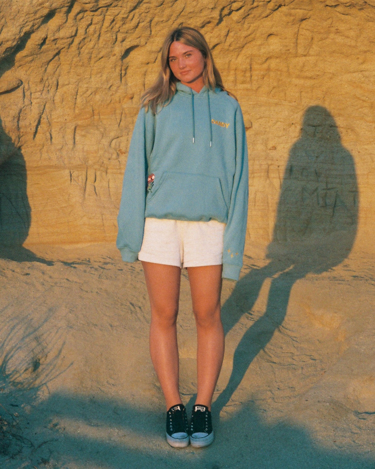 Sweat à capuche oversize « Gift Giving » de luxe en bleu