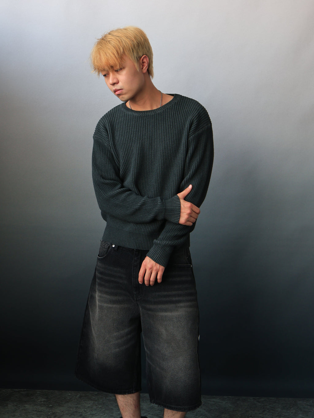 Dust Fade Knit - Ash Grey