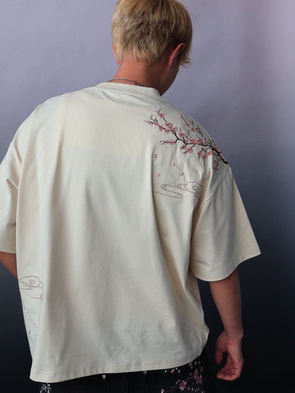 “Drifting Blossom” Tee - Cream