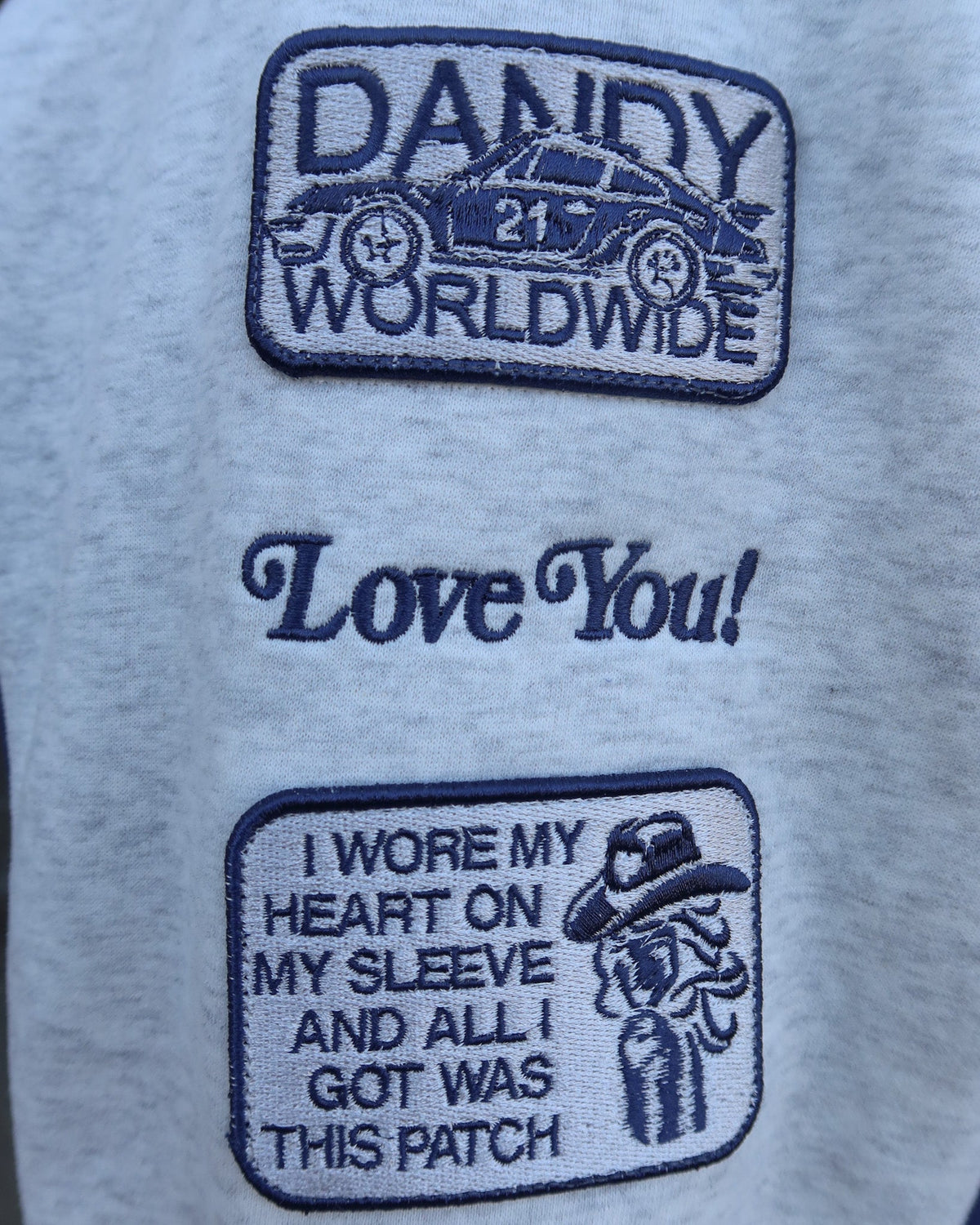 Sweat à capuche oversize Lux « Racing Heart » en bleu