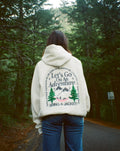 Sweat à capuche oversize « Let's Go On An Adventure » en gris chiné