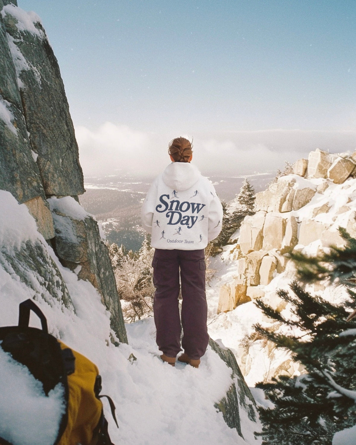 "Snow Day" Oversized Lux Hoodie in Heather Gray