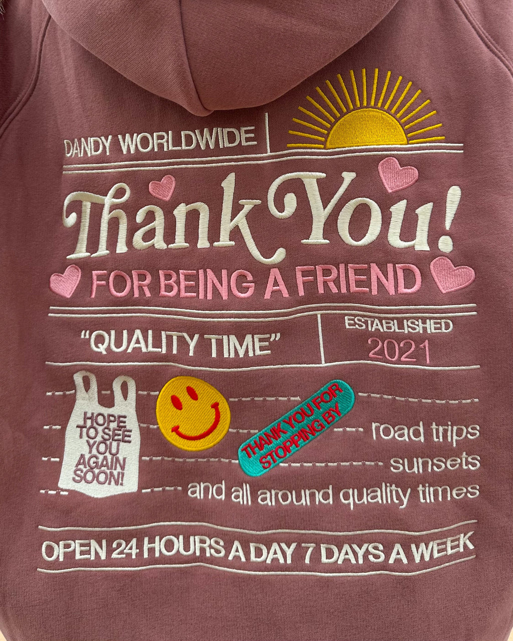 „Quality Time“ Oversized-Luxus-Hoodie in Hellbraun