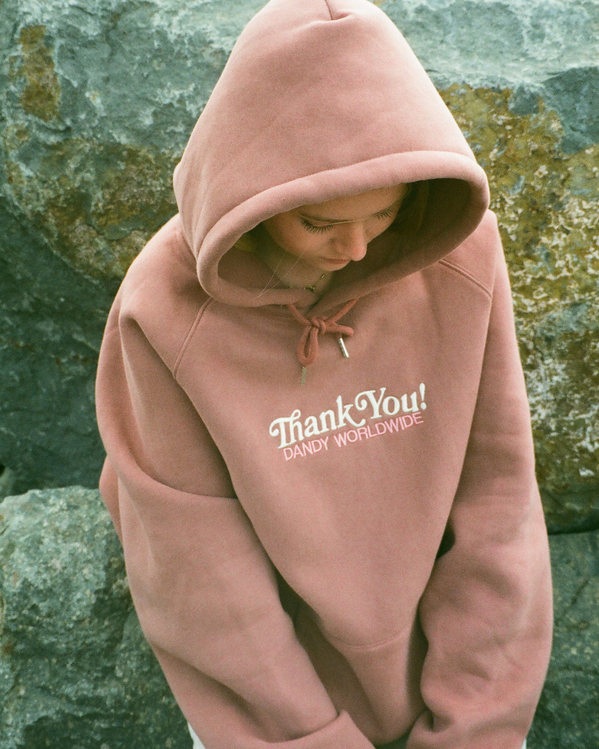 „Quality Time“ Oversized-Luxus-Hoodie in Hellbraun