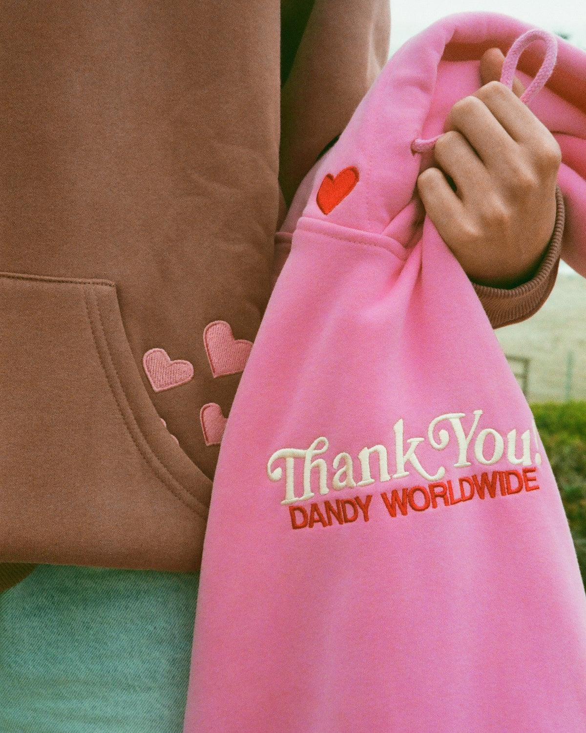 Felpa con cappuccio Oversized Lux "Quality Time" in rosa