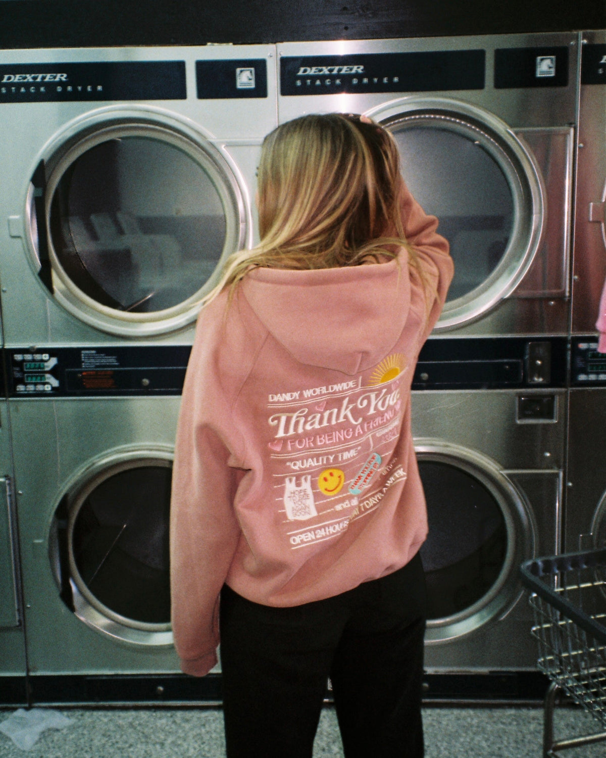„Quality Time“ Oversized-Luxus-Hoodie in Hellbraun