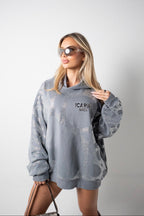 ASCENT-hoodie met strassteentjes