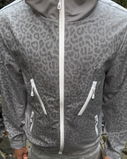 LEOPARD WATER REACTIVE RAIN JACKET - GREY