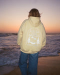 "Let's Go On An Adventure" oversize’owa bluza z kapturem Lux w kolorze maślanym
