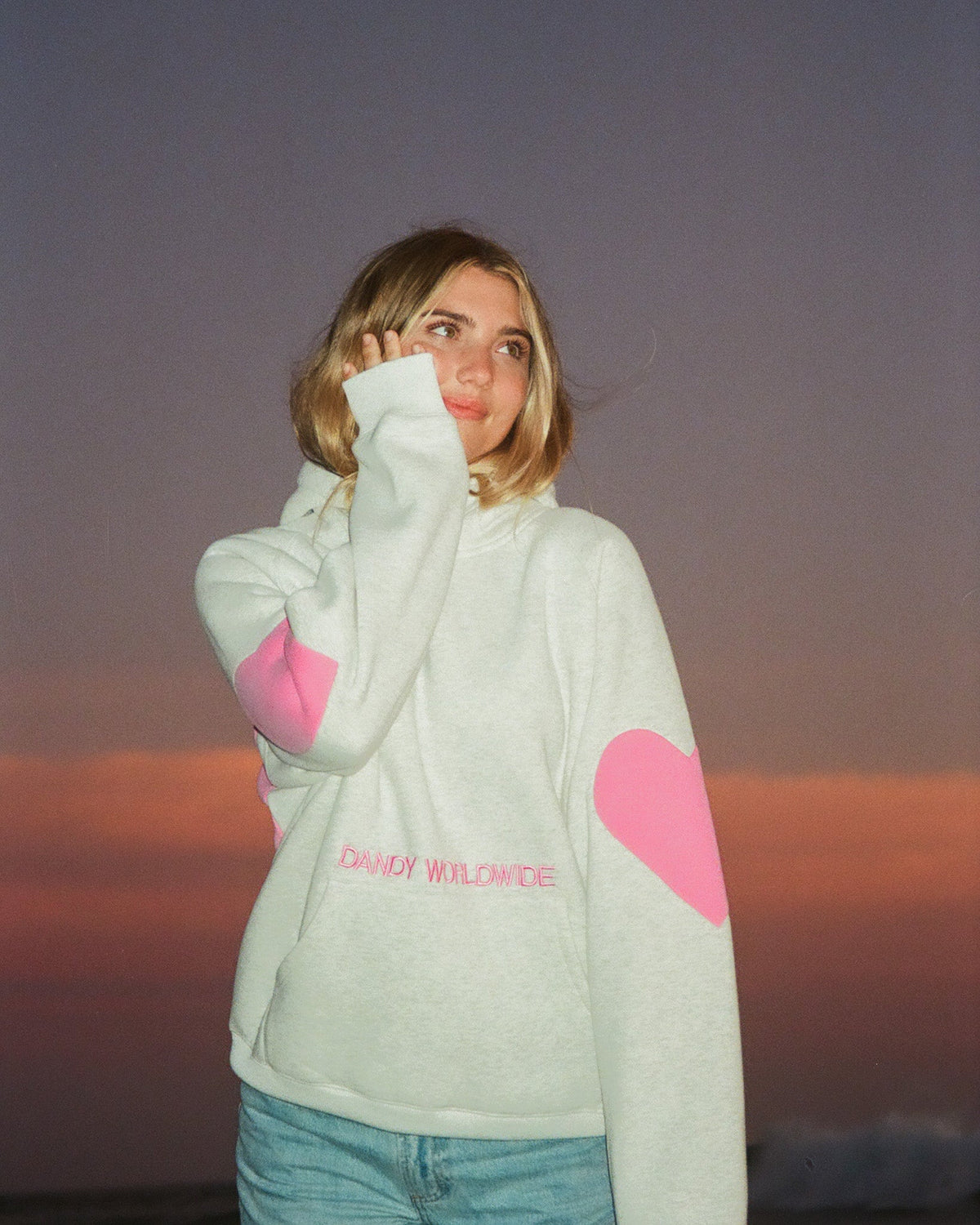 "Big Heart" Oversized Lux Hoodie in Heather Gray