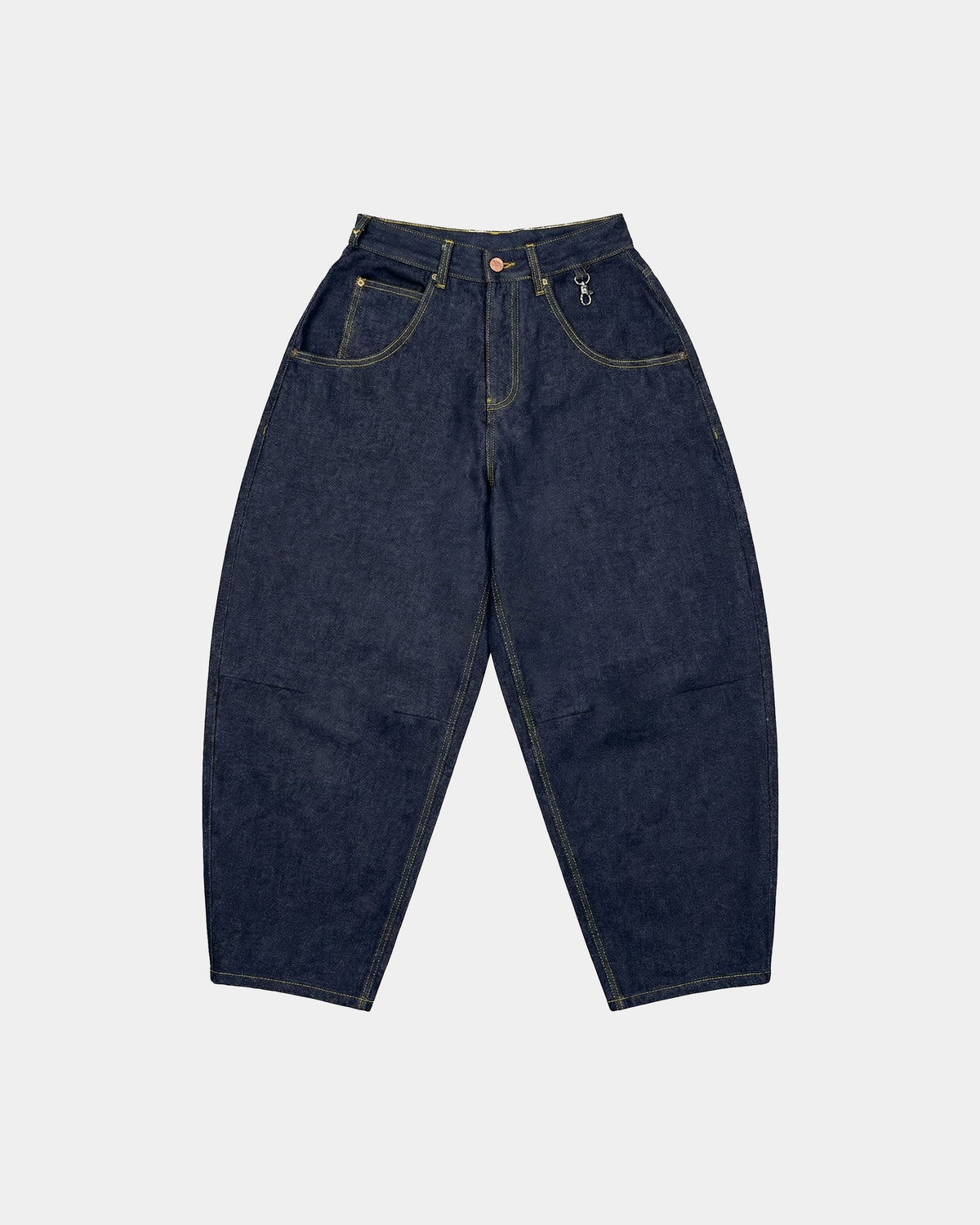 Indigoblauwe baggy jeans met ballonpijpen