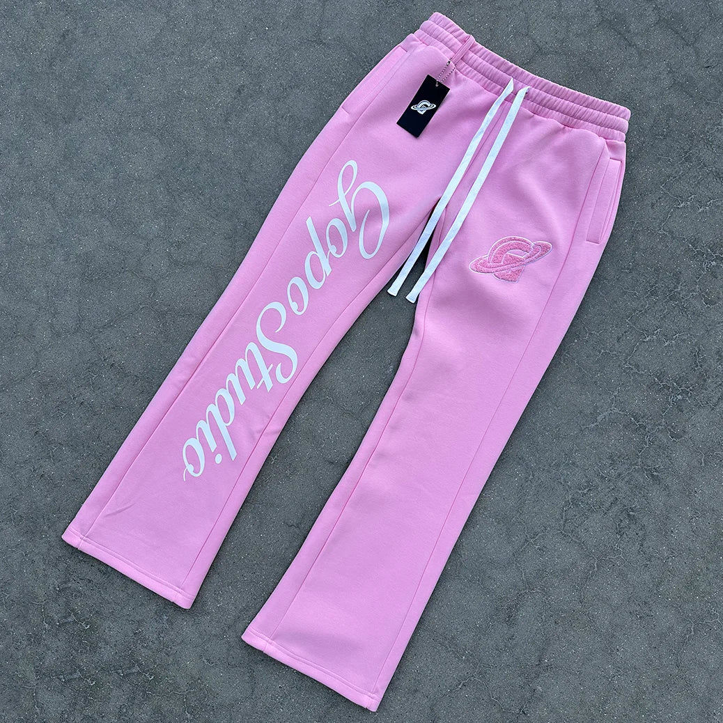 Uitlopende joggingbroek Gopo roze