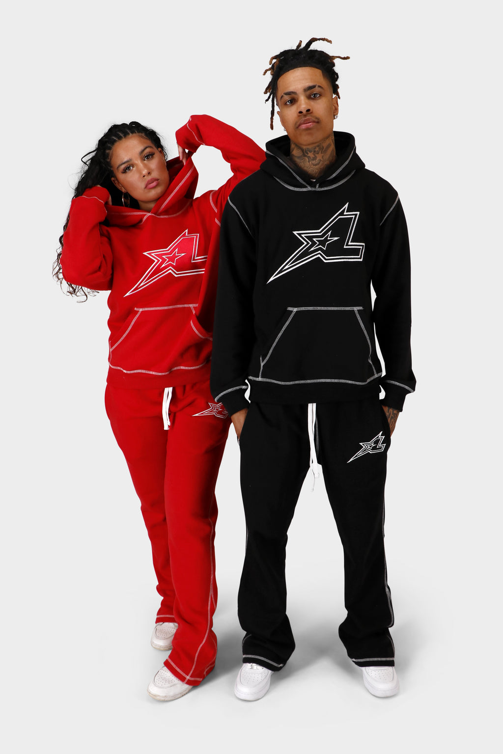 Sweat à capuche noir StarLine