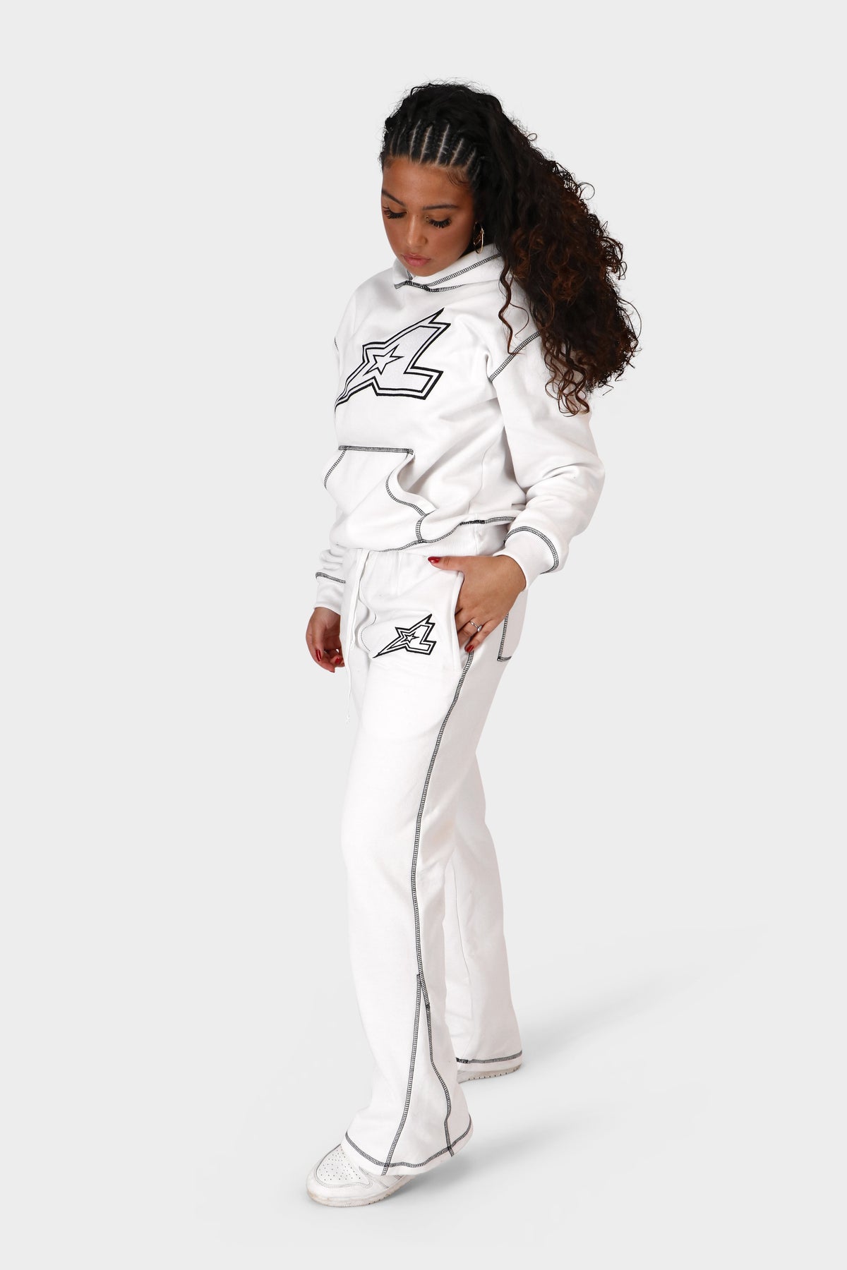 Witte StarLine-hoodie