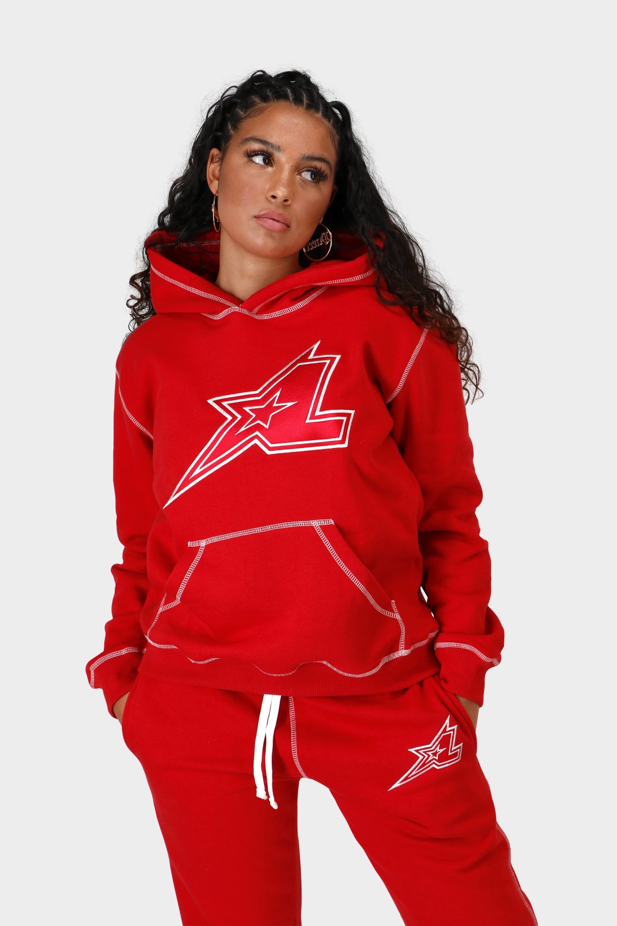 Rode StarLine-hoodie