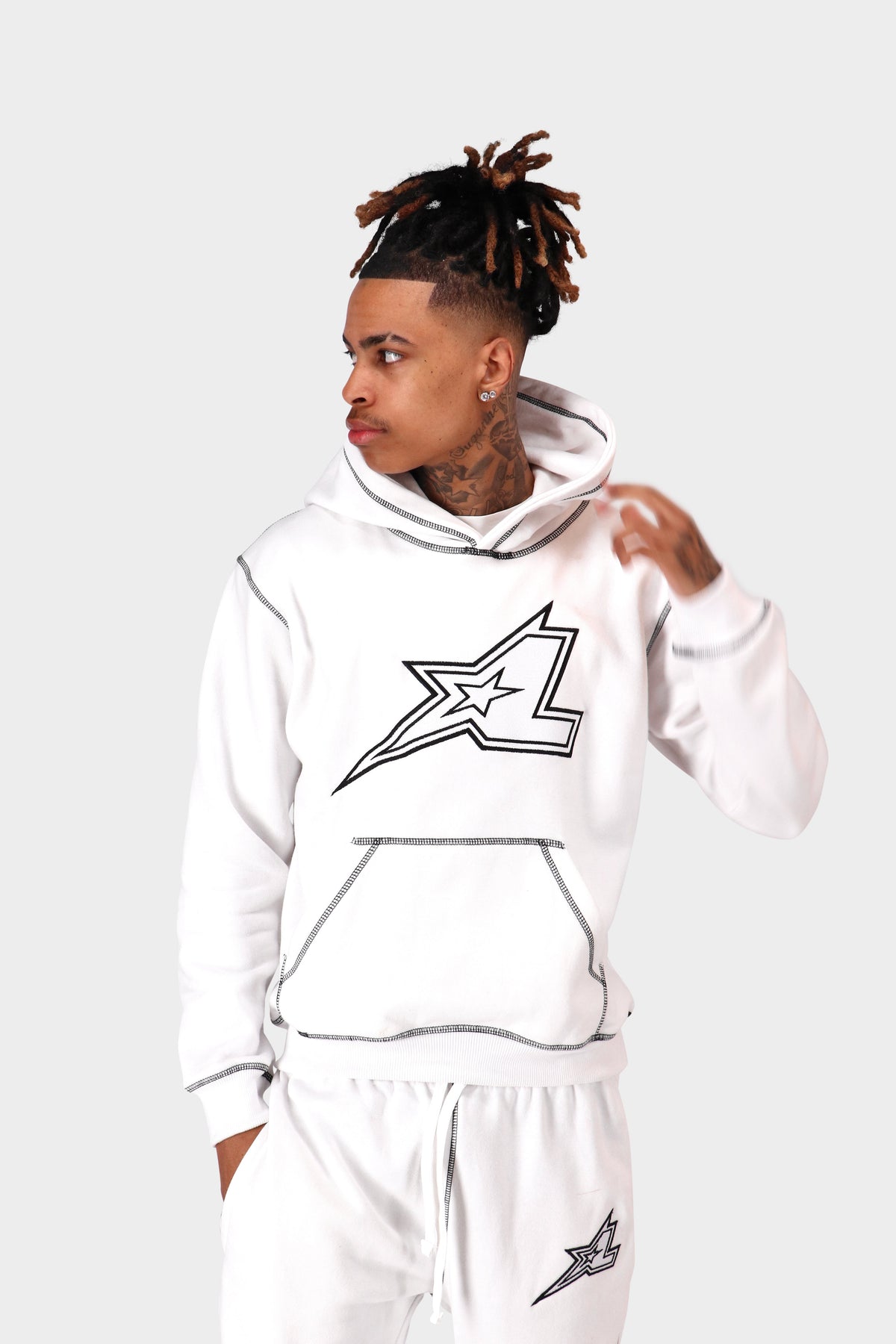 Witte StarLine-hoodie