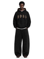 Sweat à capuche oversize doublé d'imprimé léopard