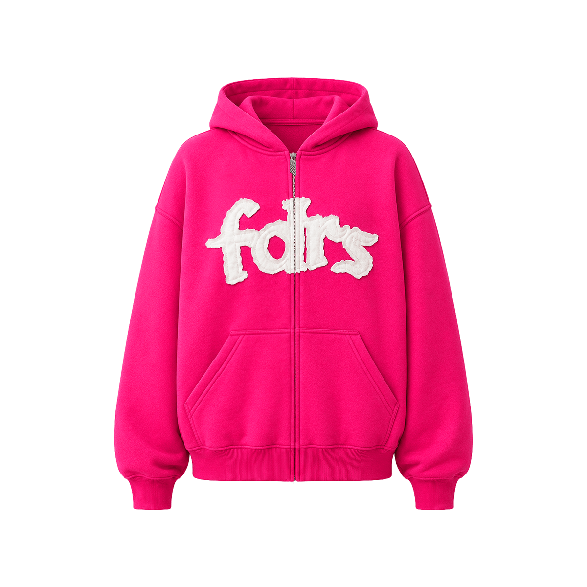 Hoodie met luipaardpatch en rits