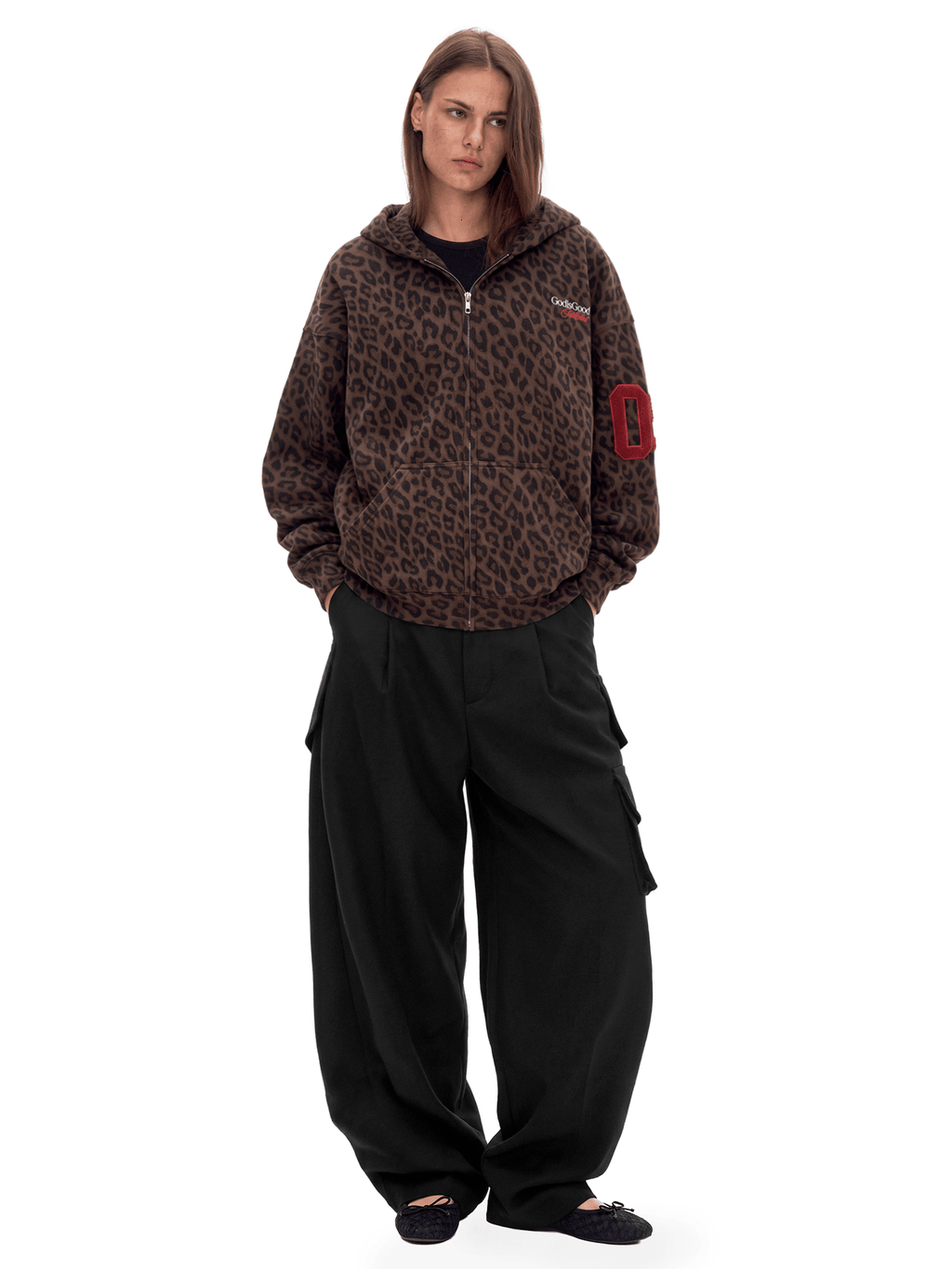 Sweat à capuche zippé Leopard Street