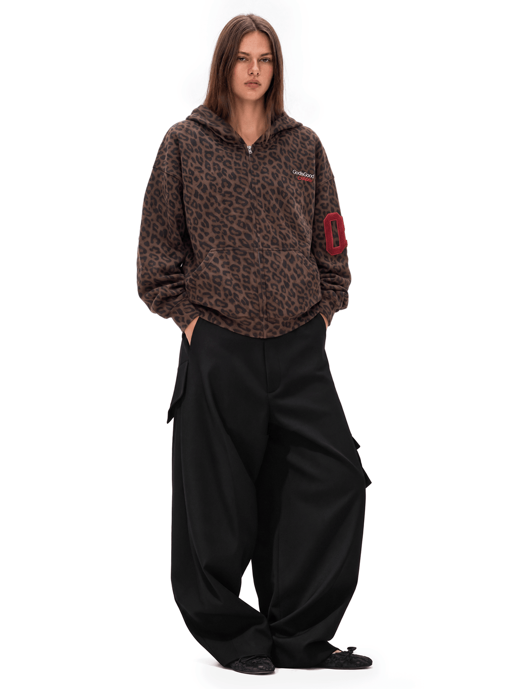 Sweat à capuche zippé Leopard Street