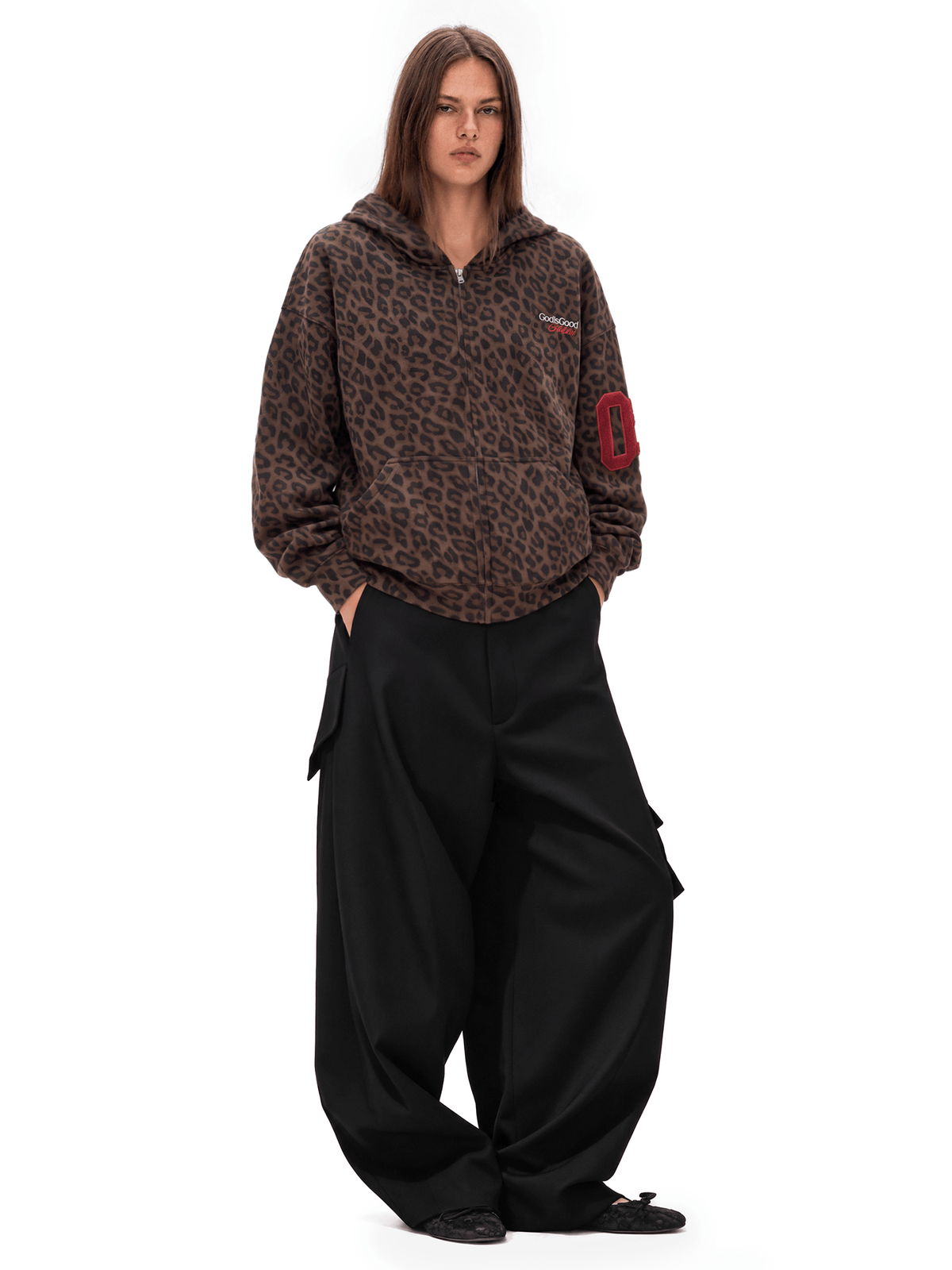 Sweat à capuche zippé Leopard Street