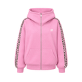 Sweat à capuche zippé à bandes léopard