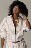 Ranch Shrunken Zip Up Hoodie in Milk Camo