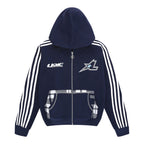 Zip-Hoodie gestreift – Marineblau